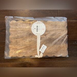 Mela Artisans Scalloped Edge Wooden Board